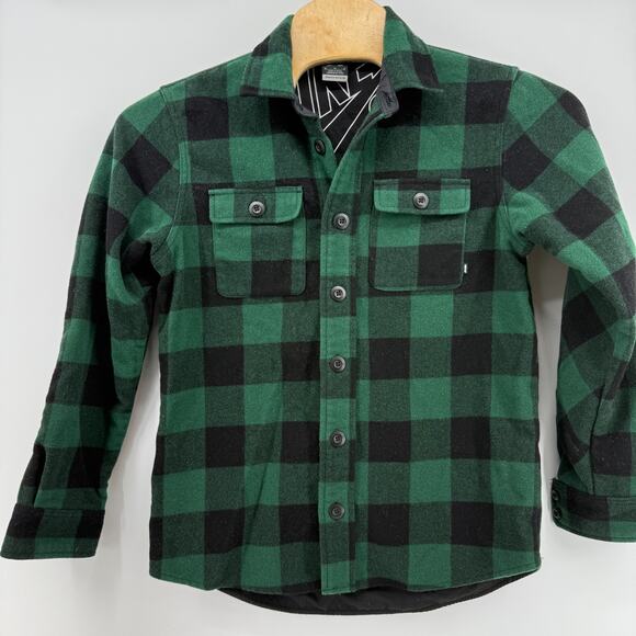 Nike SB Skateboard Shirt Mens Medium Green Flannel Button Up Long Sleeve - Picture 1 of 10